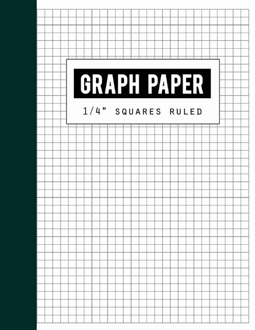 Graph Paper 1/4 Squares: Black Lines Law Ruled Letter, Writing Paper Notebook, Letter-Sized Lined Paper Is College Ruled and Oriented, Black Li (Paperback)