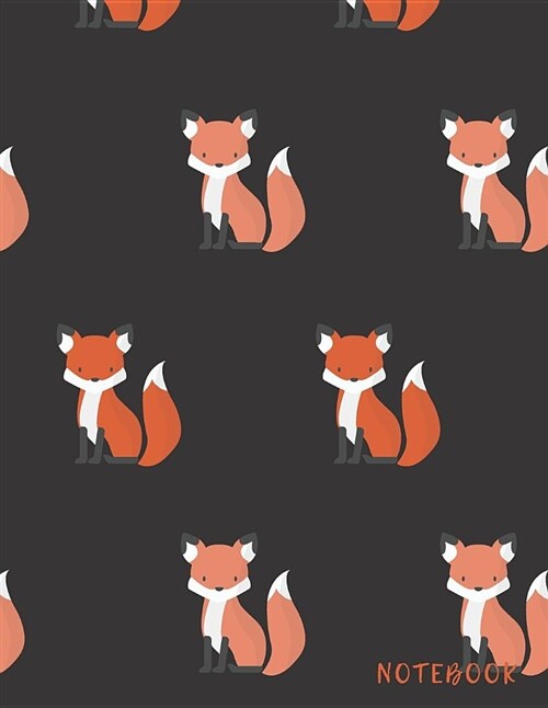 Notebook: Large Lined Notebook/Journal Foxes (Paperback)
