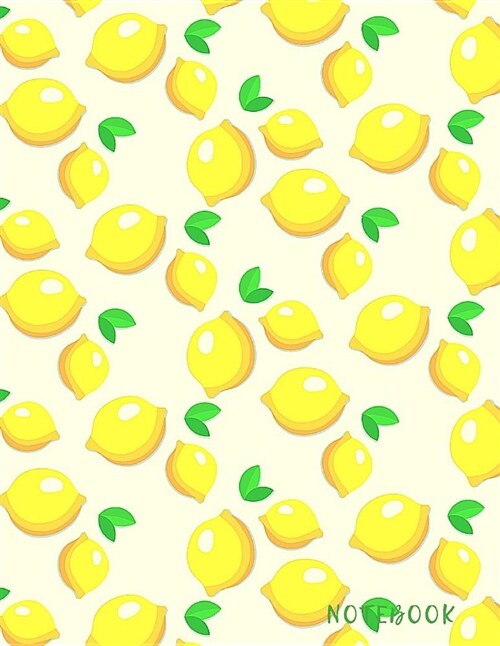 Notebook: Large Lined Notebook Lemons (Paperback)