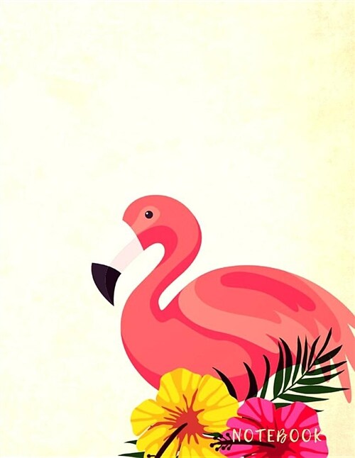 Notebook: Large Lined Notebook for Home or Work Flamingo (Paperback)