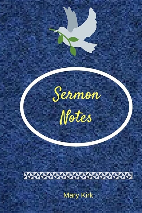 Sermon Notes: 6 x 9, Bible Study Journaling, Daily or Weekly Personal Notes, Church Sermons - Blue Slate (Paperback)