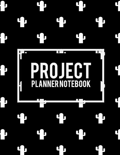 Project Planner Notebook: Black Color Design, 2019 Weekly Monthly Project and Task Organization 8.5 X 11 Project to Do List, Idea Notes, Project (Paperback)