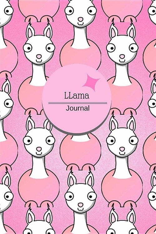 Llama Journal: Half Lined, Half Blank Large Notebook for Writing and Drawing, 132 Pages, 8.5 X 11 Inch, Unruled Top, Ruled Bottom Hal (Paperback)