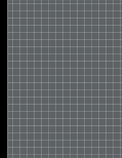 Graph Paper Notebook - Half of Inch Rule - 8.5 X 11 - Slate Grey 101: 101 Pages, Square Grid/Gridded Paper, Journal for School, Work, Play or Travel, (Paperback)