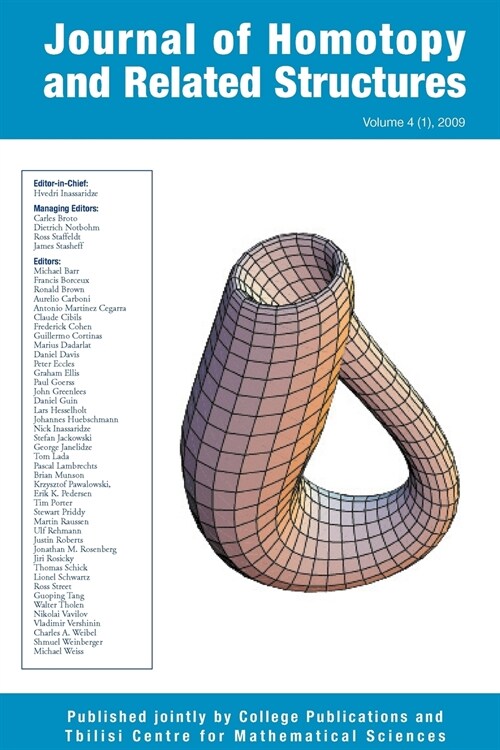 Journal of Homotopy and Related Structures 4(1) (Paperback)