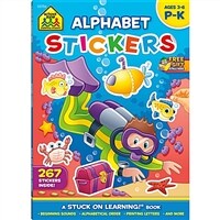 School Zone Alphabet Stickers Workbook (Paperback)