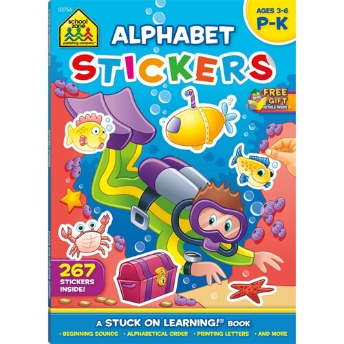 School Zone Alphabet Stickers Workbook (Paperback)