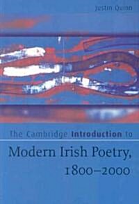 The Cambridge Introduction to Modern Irish Poetry, 1800–2000 (Paperback)