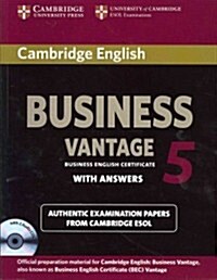 Cambridge English Business 5 Vantage Self-study Pack (Students Book with Answers and Audio CDs (2)) (Multiple-component retail product)