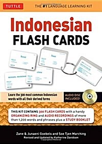 Indonesian Flash Cards: Learn the 300 Most Common Indonesian Words with All Their Derived Forms (Audio Included) [With CD (Audio)] (Other)