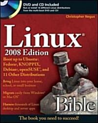 Linux Bible : Boot Up to Ubuntu, Fedora, KNOPPIX, Debian, OpenSUSE, and 11 Other Distributions (Paperback)
