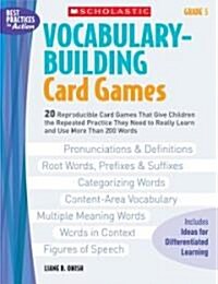 Vocabulary-Building Card Games: Grade 5 (Paperback)