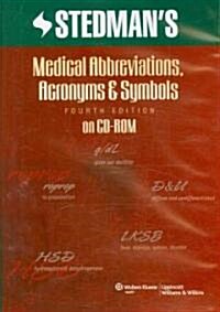 Stedmans Medical Abbreviations, Acronyms & Symbols (CD-ROM, 4th)