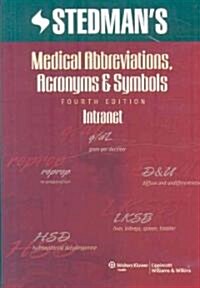 Stedmans Abbreviations, Acronyms and Symbols (CD-ROM, 4 Rev ed)