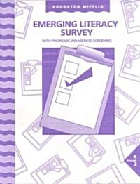 Emerging Literacy Survey with Phonemic Awareness Screening Levels K-2 (Paperback)