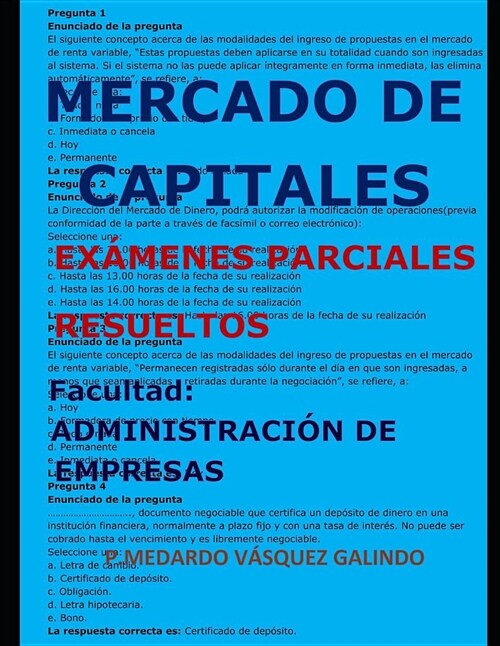 Mercado de Capitales-Ex (Paperback)