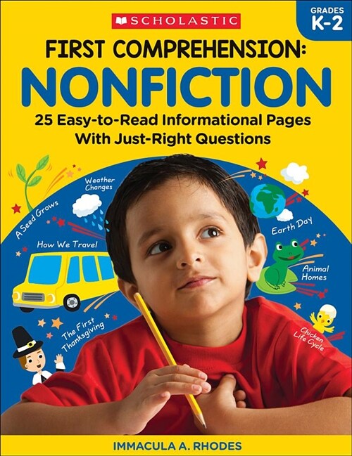 First Comprehension: Nonfiction: 25 Easy-To-Read Informational Pages with Just-Right Questions (Paperback)