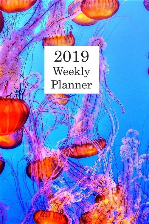 2019 Weekly Planner: Scuba Diving Jellyfish Theme 52 Week Planner (Paperback)