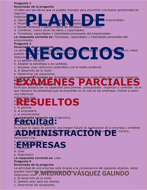Plan de Negocios-Ex (Paperback)