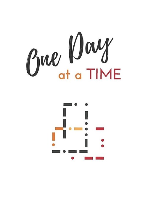 One Day at a Time: Writing Prompt Journal Notebook Abstract Morse Code Art (Paperback)