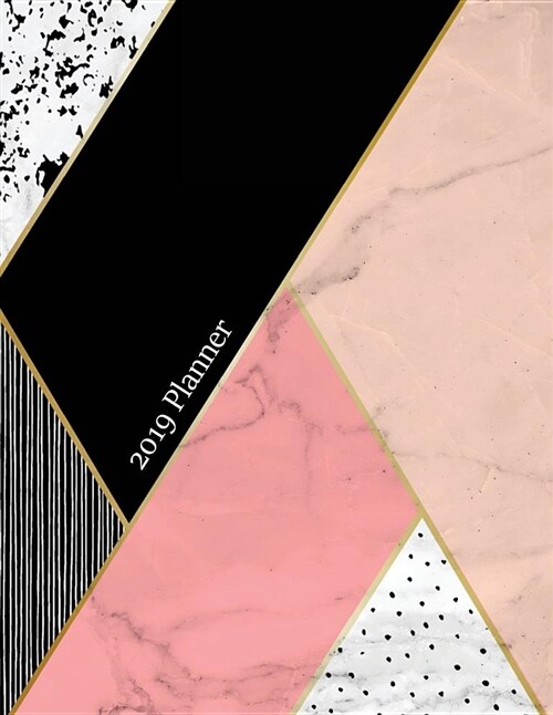 2019 Planner: Marble Gold Weekly Planner 2019 - Weekly Views with To-Do Lists, Funny Holidays & Inspirational Quotes - 2019 Organize (Paperback)