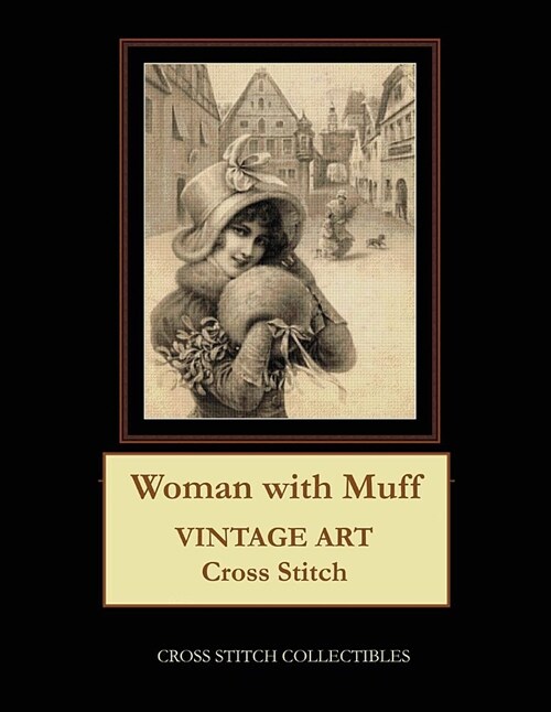 Woman with Muff: Vintage Art Cross Stitch Pattern (Paperback)