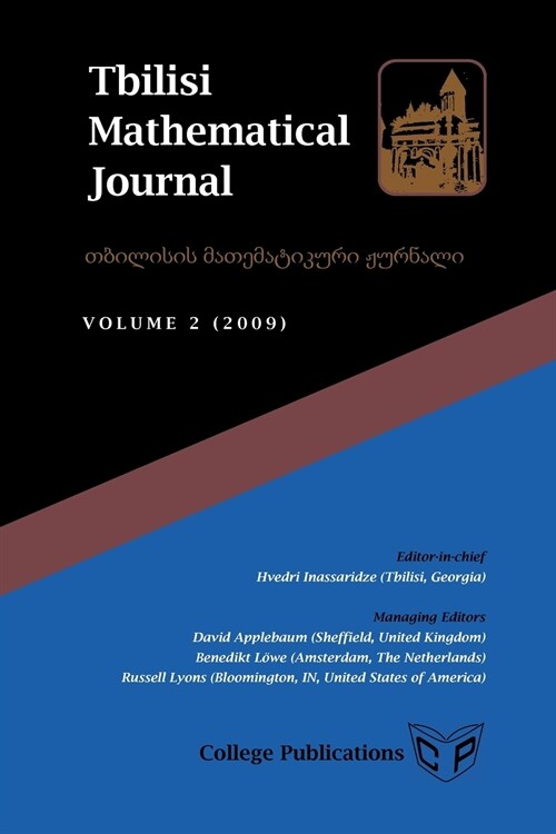 Tbilisi Mathematical Journal Volume 2 (2009) (Paperback)