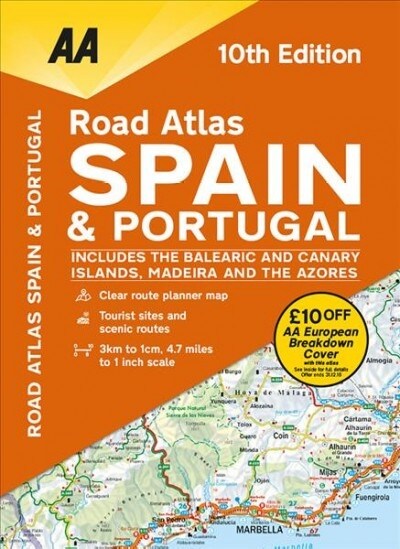 AA Road Atlas Spain & Portugal (Spiral Bound, 10 New edition)