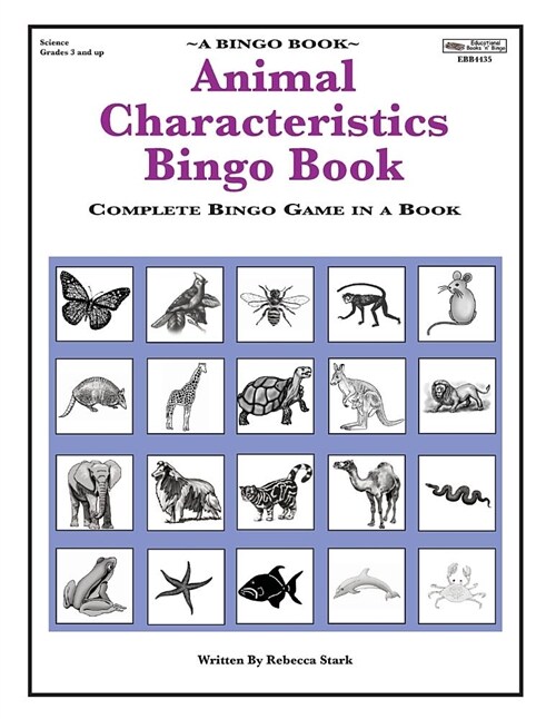 Animal Characteristics Bingo Book: Complete Bingo Game in a Book (Paperback)