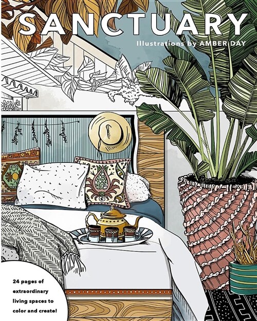 Sanctuary: Living Spaces Coloring Book (Paperback)