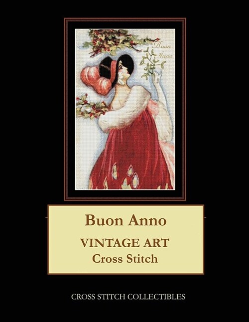 Buon Anno: Vintage Art Cross Stitch Pattern (Paperback)