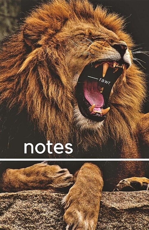 Notes: Lion Notebook Journal, Paperback, 120 Pages, College Ruled Notebook, 5.5 X 8.5 - Great Gift Idea for Animal Lovers a (Paperback)
