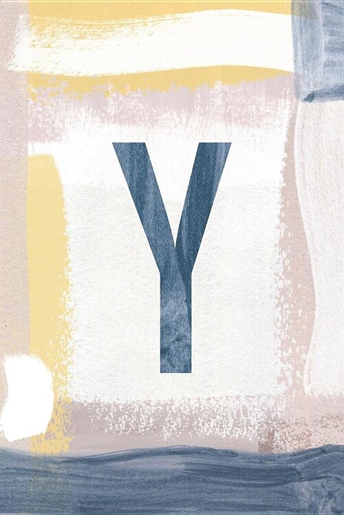 Y: Monogrammed Journal (Notebook/Diary) with Indigo Blue Abstract Painting Cover (Paperback)