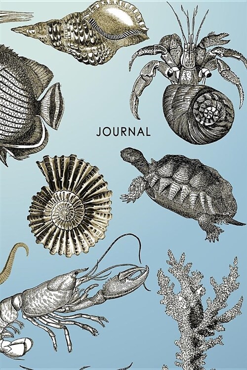 Journal: Marine Life Blank Lined Journal Writing Notebook (Paperback)