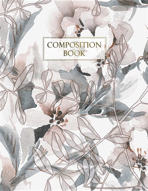 Composition Book: Apple Blossom Blank Journal Notebook Sketchbook for Journaling Sketching Work or School for Women Girls Teens - Large (Paperback)