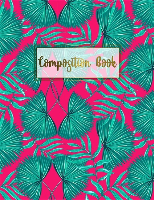 Composition Book: Tropical Pattern Squared Graph Paper 5 X 5 (.20 (Paperback)