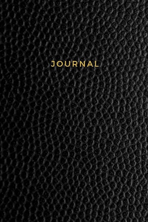 Black Gold Journal: Leather Style Minimalist Planner, 132 Lined Pages Notebook, Diary, College Ruled Composition Book, 6x9 Soft Cover (Paperback)