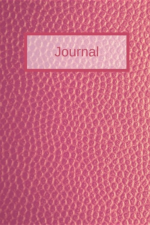 Pink Journal: Leather Style Minimalist Planner, 132 Lined Pages Notebook, Diary, College Ruled Composition Book, 6x9 Soft Cover (Paperback)