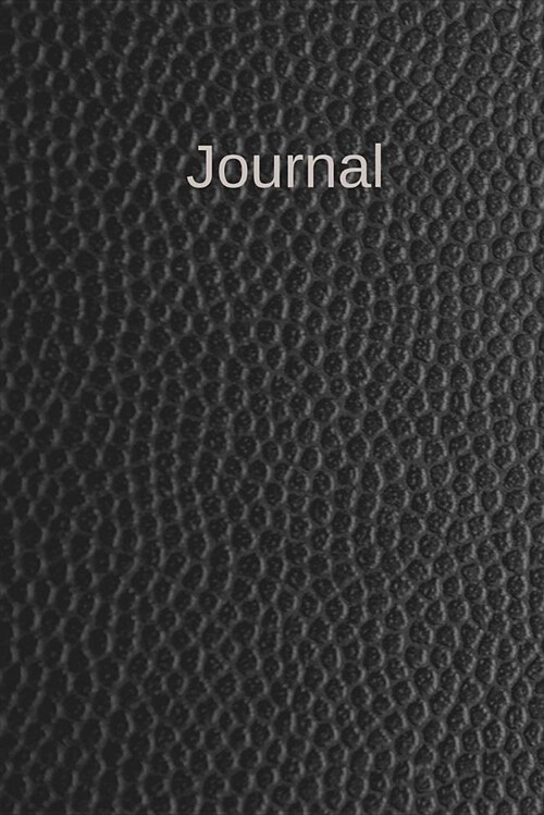 Black Silver Journal: Leather Style Minimalist Planner, 132 College Ruled Pages Notebook, Diary, Composition Book, 6x9 Soft Cover (Paperback)