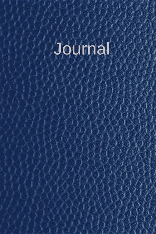 Blue Journal: Leather Style Minimalist Planner, 132 Lined Pages Notebook, Diary, College Ruled Composition Book, 6x9 Soft Cover (Paperback)