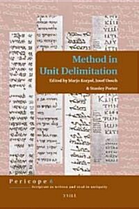 Method in Unit Delimitation (Hardcover)