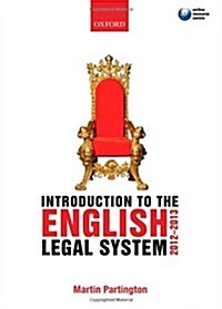 Introduction to the English Legal System 2012-2013 (Paperback, 7th)