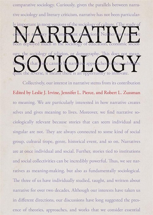 Narrative Sociology (Paperback)