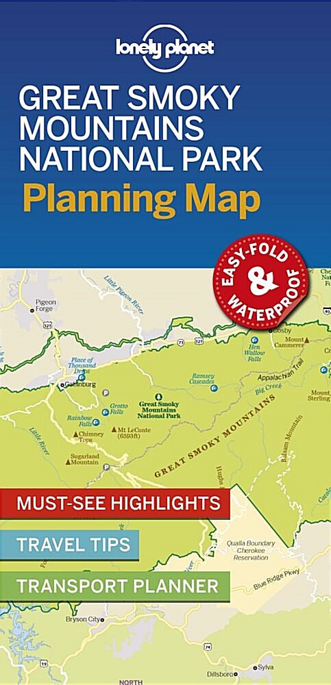 Lonely Planet Great Smoky Mountains National Park Planning Map (Folded)