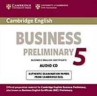 Cambridge English Business 5 Preliminary Audio CD (CD-Audio)
