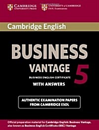Cambridge English Business 5 Vantage Students Book with Answers (Paperback)