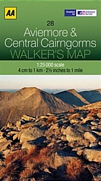 Aviemore and Central Cairngorms (Sheet Map, folded)