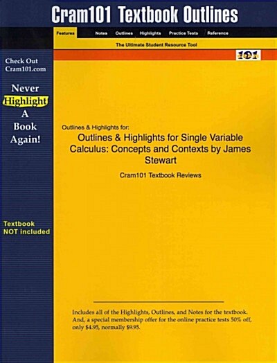 Studyguide for Single Variable Calculus: Concepts and Contexts by Stewart, James, ISBN 9780495559726 (Paperback)