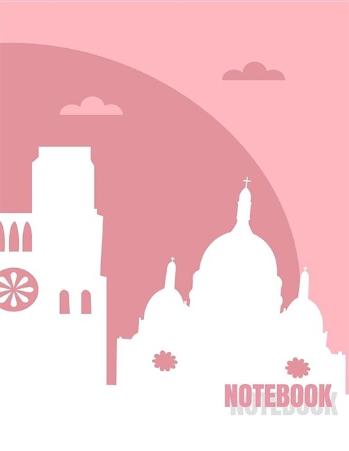 Notebook: All Pink Cover (8.5 X 11) Inches 110 Pages, Blank Unlined Paper for Sketching, Drawing, Whiting, Journaling & Doodling (Paperback)