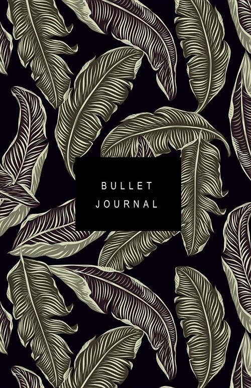 Bullet Journal: Modern Floral Design in Black - Notebook with 160 Dot Grid Pages (Paperback)